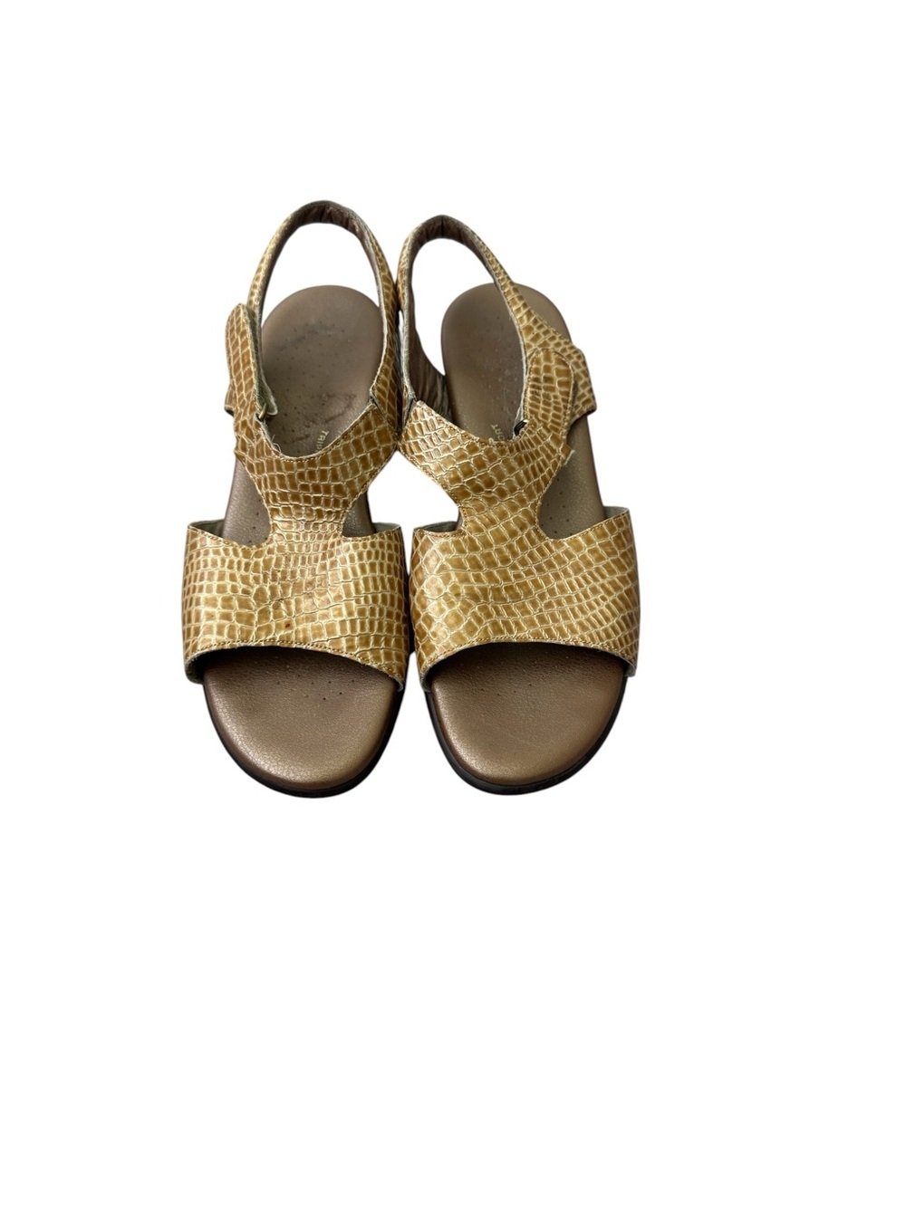 SAS Suntimer Heel Strap Beige Croc Sandal Size 9